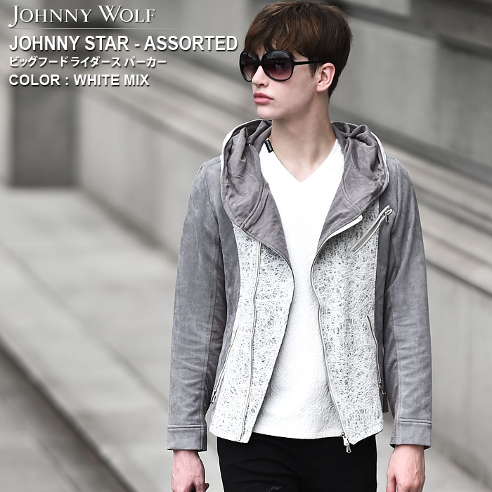 JOHNNY STAR-ASSORTED(ジョニースター アソーテッド)ライダース ビッグフード パーカー JOHNNY WOLF　ジョニーウルフ  BUFFALO BOBS バッファローボブズ