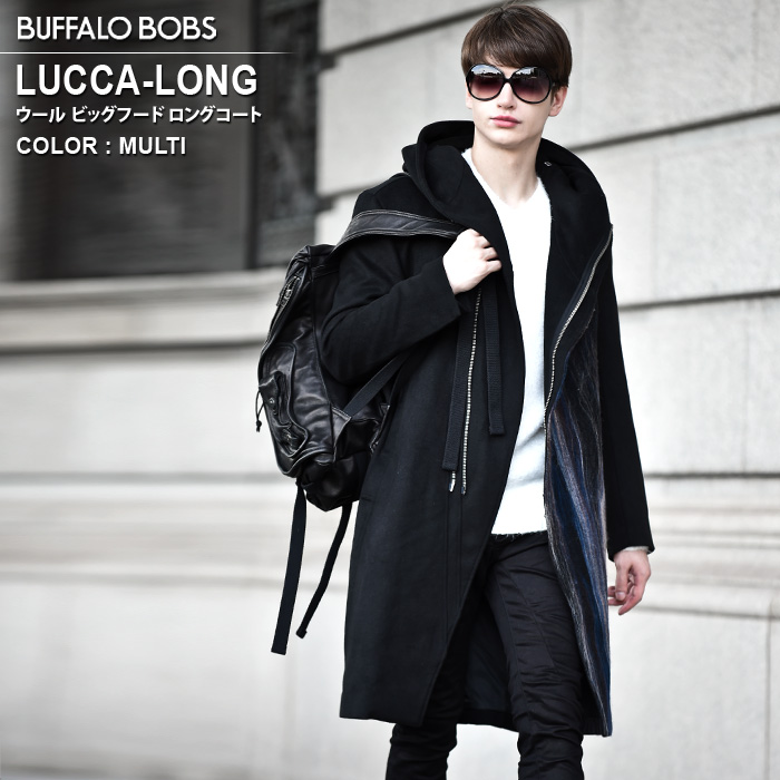 LUCCA-LONG(ルッカ ロング)ウール ビッグフード ロングコート BUFFALO