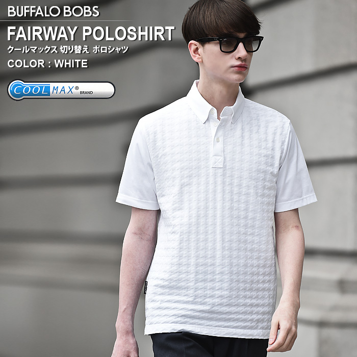 FAIRWAY POLOSHIRT(tFAEFC |Vc)nEhgD[X N[}bNX ؂ւ TVc BUFFALO BOBS obt@[{uY