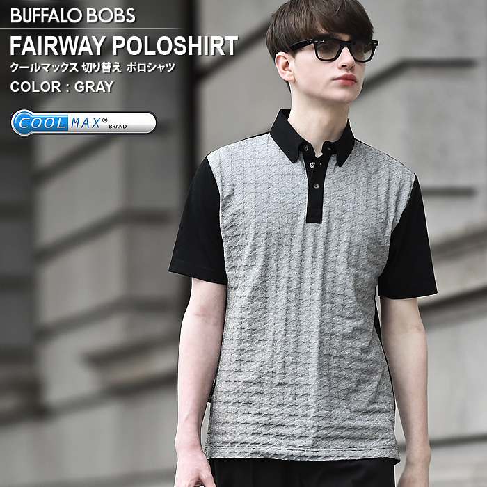 FAIRWAY POLOSHIRT(tFAEFC |Vc)nEhgD[X N[}bNX ؂ւ TVc BUFFALO BOBS obt@[{uY