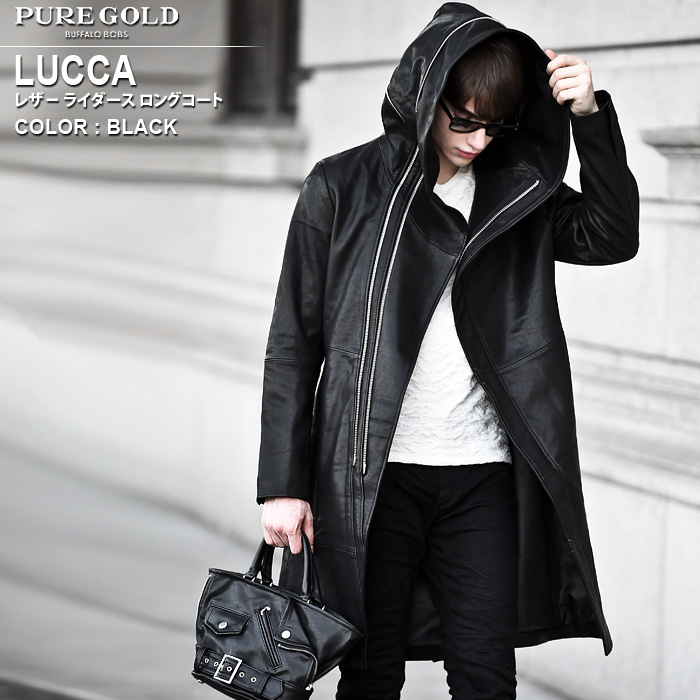 LUCCA(ルッカ)レザー ライダース ロングコート BUFFALO BOBS バッファローボブズ PUREGOLD BUFFALO BOBS