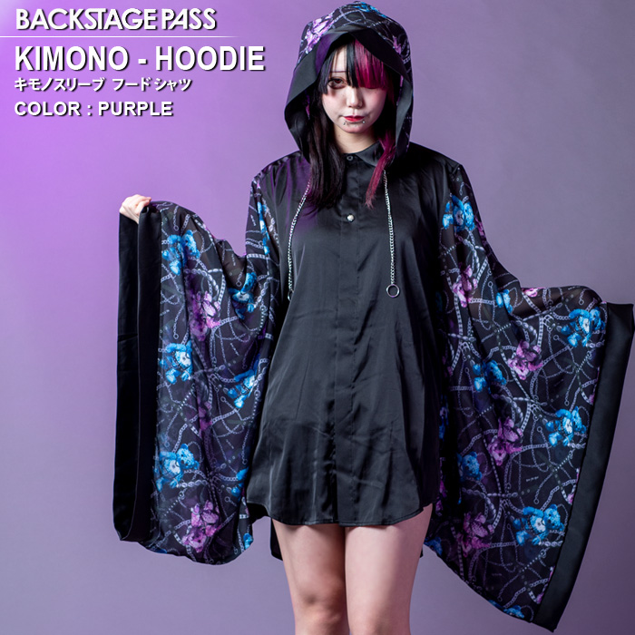ys\|Cg10{zy2{̔z\zKIMONO-HOODIE(Lm t[fB) LmX[u t[h Vc BACKSTAGE PASS obNXe[WpX
