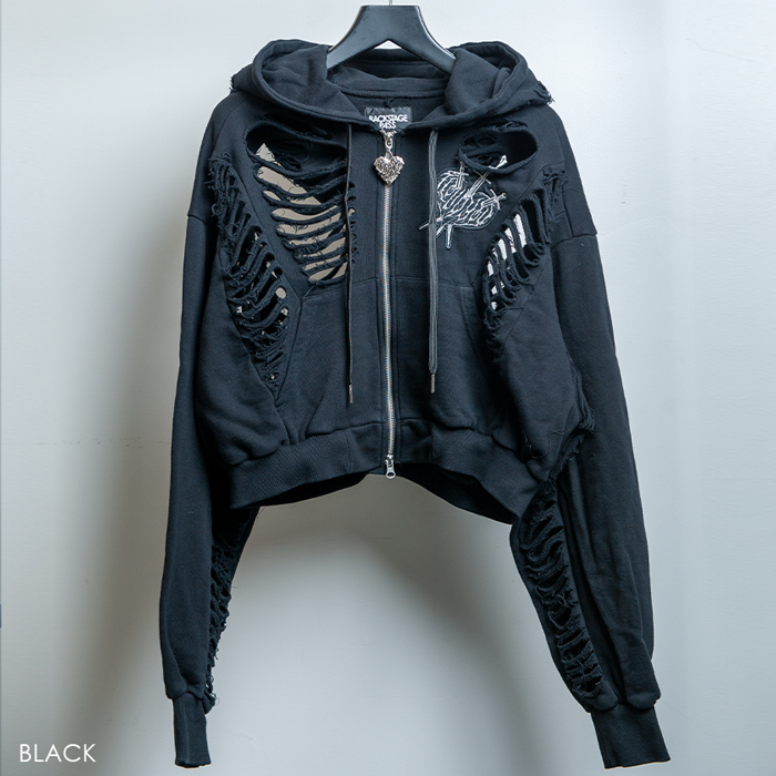 DESTROY HOODIE-VEIN-S(�f�X�g���C�t�[�f�B�[ ���F�C��-�G�X) �X�P���g���_���[�W �W�b�v�A�b�v �N���b�V���p�[�J�[ BACKSTAGE PASS �o�b�N�X�e�[�W�p�X
